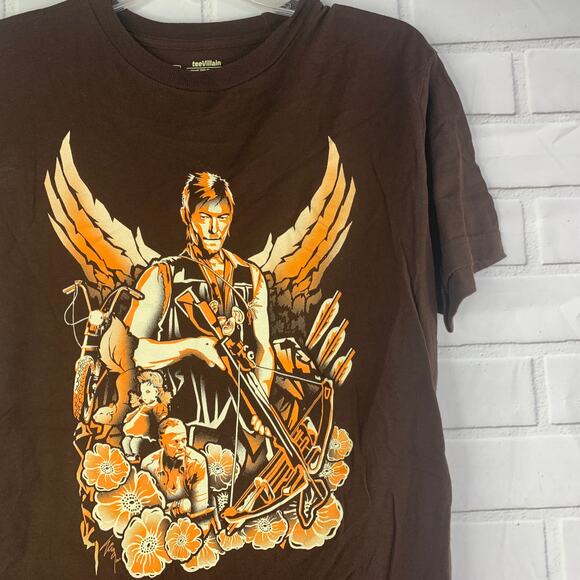 Tee Villain tshirt The Walking Dead Daryl Dixon ringspun cotton medium unisex - Picture 1 of 5
